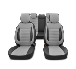 Καλύμματα καθισμάτων Sport τεχνόδερμα γκρι