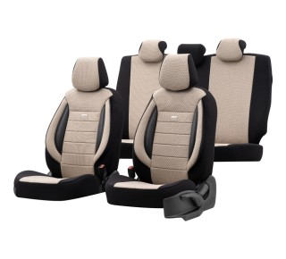 Καλύμματα καθισμάτων Sport Fabric μπεζ ανοιχτό