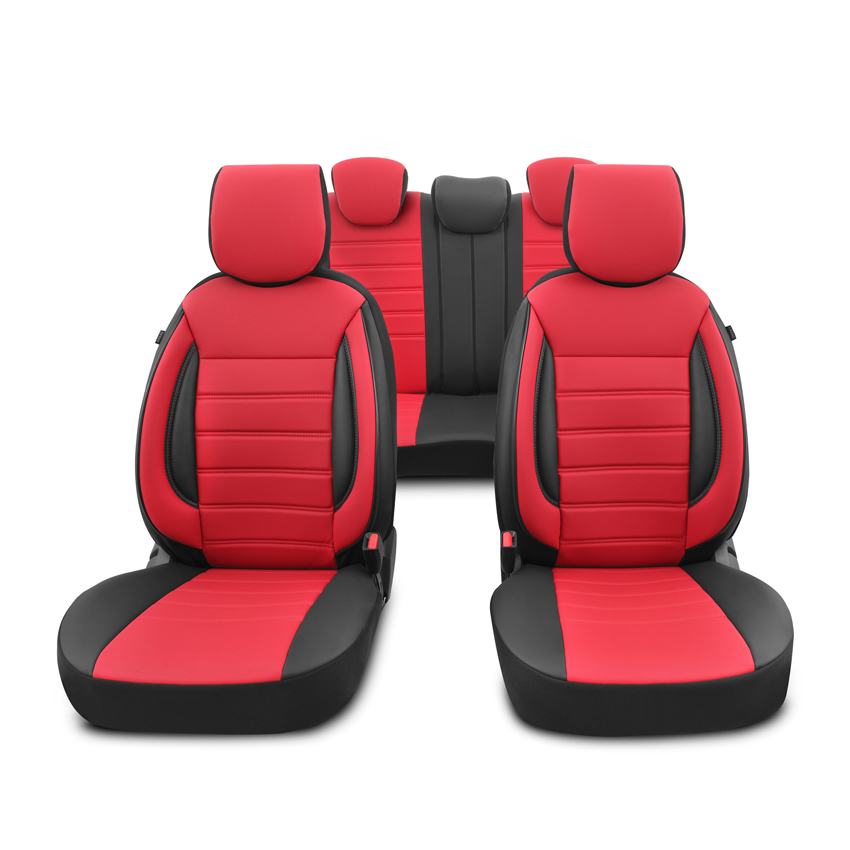 Καλύμματα καθισμάτων αυτοκινήτου τεχνόδερμα κόκκινο